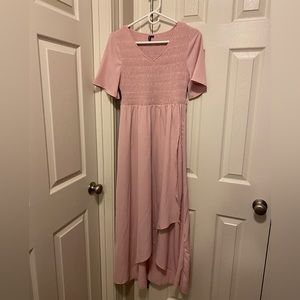 Pink maternity dress